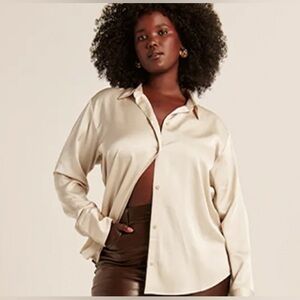 Abercrombie & Fitch Cream Button Down Shirt